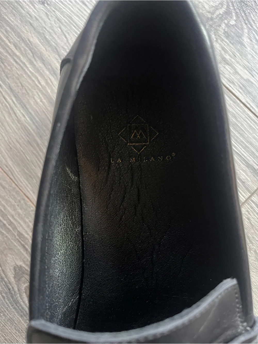 Men's Black Leather Slip-On Bit Loafers